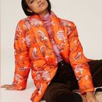 Rachel Antonoff Toni Belted Puffer Coat in Orange Cocktail size Large Photo 4