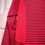 Talbots Pink Striped Half Zip Pullover women's medium casual summer upf 50 beach Photo 1