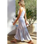 NWT Emerson Fry India Collection Shirred Maxi in Solstice Indigo Skirt XS/S Blue Size undefined Photo 7