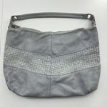 Civico93 Hobo Shoulder Zipper Bag Italian Leather Gray Slouchy Woven Weave Soft Photo 1