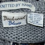 VTG BACKROAD BLUES Hand Knitted Chunky Knit Button Front Cardigan Size 22W Blue Photo 6