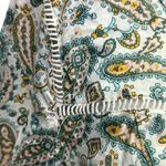 Talbots Paisley Floral Long Sleeves Cotton Top Plus SZ 2X Scoop Neck Long Sleeve Photo 2