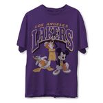 Men’s Los Angeles Lakers Junk Food Purple Disney Mickey Squad T Photo 0