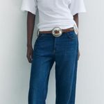 ZARA White Short Sleeve Relaxed T-Shirt Photo 2