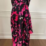 Tracy Reese Sleeveless Printed Midi Dress Hot Pink Floral Silk Ruffle 4 $398 Photo 5