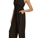 Donna Karan NWT Women's Mock-Neck Belted Jumpsuit Bk 10 Photo 2