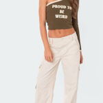 Edikted  Pants Cargo Beige Photo 0
