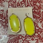 Kendra Scott yellow neon earrings NWT Photo 1