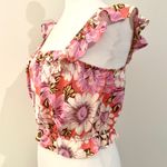 Lila Rose Preloved floral ruffle sleeve top. Photo 2