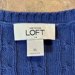 Ann Taylor  LOFT Women’s Blue Pull-on V-neck  Sweater XL Photo 7