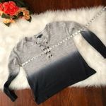 American Eagle  Ombré Grey Sweater Lace Up Photo 3