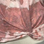 Juicy Couture Pink White Faux Twist Front Short Sleeve Tee XS Y2k Photo 3