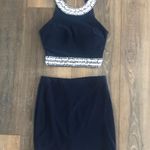 B Darlin Homecoming Navy Two Piece Dress Photo 1