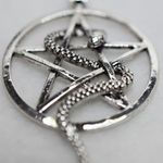 Source Unknown New Serpent Pentagram Stainless Steel Goth Statement Chic Pendant Photo 1