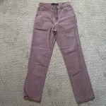 Gloria Vanderbilt Amanda Womans 10 Purple Jeans 26' Waist Straight Floral Pocket Photo 1