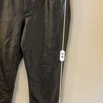 Abercrombie & Fitch  90s Straight Ultra High Rise Vegan Leather Pants 32/14 Short Photo 7