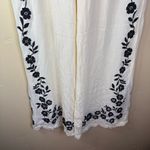 Forever 21 Forever‎ 21 Womens Wide Leg Embroidered Floral Flowy Pull On Pants Large Career Photo 2