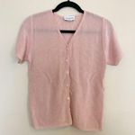 Vintage Sarah Arizona Pink Knit Button Cardigan Top Photo 0