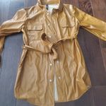 American Bazi  Leather Like Dress With Long Sleeve Comes With Belt Small New Photo 0