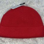Lululemon Close Fit Wool Blend Ribbed Knit Beanie Color Carnation Red L/XL NWT Photo 2