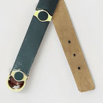 Pierre Balmain Paris Leather Belt Made in France Green Photo 2