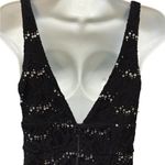 My Michelle  Black Sequin Maxi Long Gown Sz 11 Plunging Neck High Split Photo 5