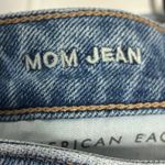 American Eagle  Outfitters Mom Jeans Medium Wash Distressed High Rise Size 0 Long Photo 3