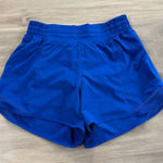 Lululemon Hotty Hot High-Rise Lined Short 4" Galactic Cobalt Blue Women Size 6 Photo 0