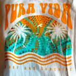 Pura Vida Tan Hoodie with Orange Design Size L Photo 4