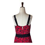 Adelyn Rae  Dress Women XS Red Floral Tiered Ruffle Isabel Midi Boho Party Summer Photo 9