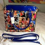 NWT Magazine Collage Glossy Vinyl Handbag Crossbody or Satchel Multiple Photo 0