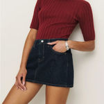 Reformation  Hazel Low Rise Denim Mini Skirt Photo 0