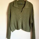 Wild Fable Olive Green Cropped Sweater Photo 0