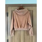 Aerie Rust Orange Terry Cropped Hooded Pullover Sweatshirt Women’s size Small Photo 6