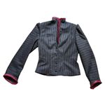 PSY Monte Carlo Vampirecore Blazer Jacket Women Size 40 Steampunk Wool Velvet Photo 3