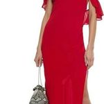 Reformation Ferrara cold-shoulder ruffle-trimmed crepe maxi dress Photo 0