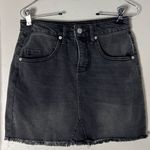 Wild Fable  black denim, miniskirt size 4 with frayed hem Photo 0