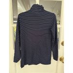Lands' End XS (2-4) 100% Cotton Fitted Turtleneck Tunic Navy White Stripe Photo 5