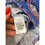 Loft NWOT  Blue Paisley Midi Fluid Woven Fluttery Flounce Skirt Shirtdress Sz S Photo 8