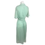 ZARA Mint Green V Neck Smocked Waist Soft Half Sleeve Maxi Shirt Dress Size S Photo 1