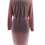 Leslie Fay Vintage Plus Size Pink and White Polka Dot Dress Photo 1