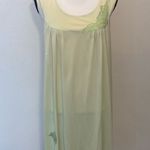 Vintage 70s Lorraine Nylon Nightgown Yellow Floral Medium Made USA Photo 0