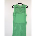 Free People Womens Cover Up Green Crochet Side Slit Sleeveless Beach One Size Photo 6