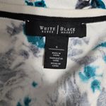 White House | Black Market Teal Floral Cardigan Small Romantic Feminine Photo 5