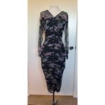 Chiara Boni La Petite Robe Amonia Illusion-Sleeve Midi Dress Size 38 (2 US) Photo 2