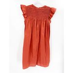 SEA New York Gladys Hand Smocked Rust Flutter Sleeve Cotton Tunic Mini Dress Size 4 Photo 4