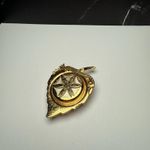 Avon Gold Tone Leaf Faux Pearl Locket Solid Perfume Holder Brooch Pin Photo 5