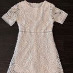 Womans Mocha Elegant Casual Skirt Cream White Dress Size Small Photo 1