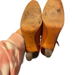 YSL VINTAGE LEATHER MARY JANE HEELS Tan Size 7.5 Photo 4