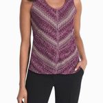 White House | Black Market WHBM Tie Back Purple Knit Sleeveless Sweater S Photo 0